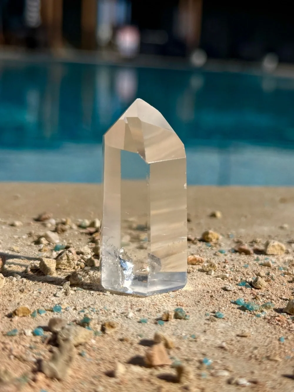 Russian High Polished Clear Quartz Tower Point Crystal